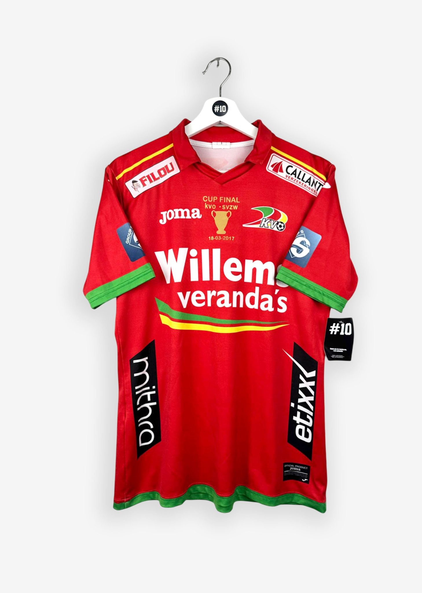 KV OOSTENDE 2016/17 CUP FINAL HOME SHIRT (SIZE S)