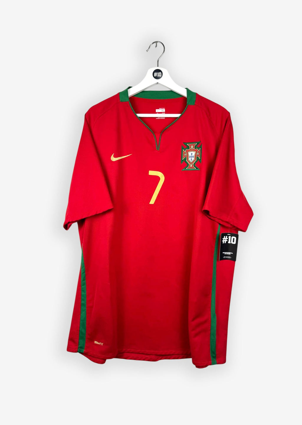 PORTUGAL 2008/10 HOME SHIRT - #7 RONALDO (SIZE XL)