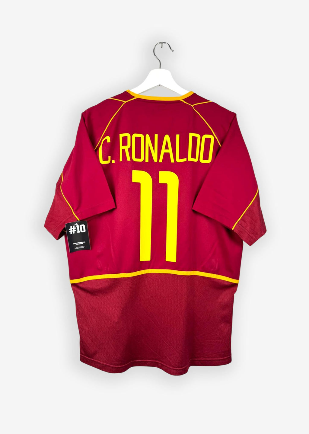 PORTUGAL 2002/03 HOME SHIRT - #11 RONALDO (SIZE M)
