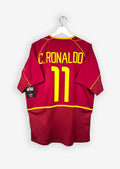 PORTUGAL 2002/03 HOME SHIRT - #11 RONALDO (SIZE M)