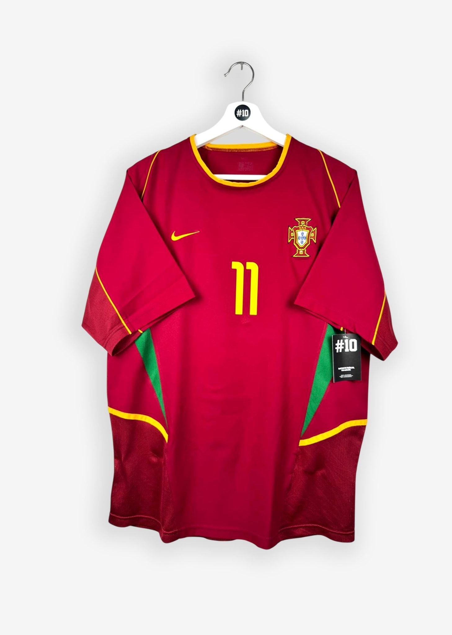 PORTUGAL 2002/03 HOME SHIRT - #11 RONALDO (SIZE M)