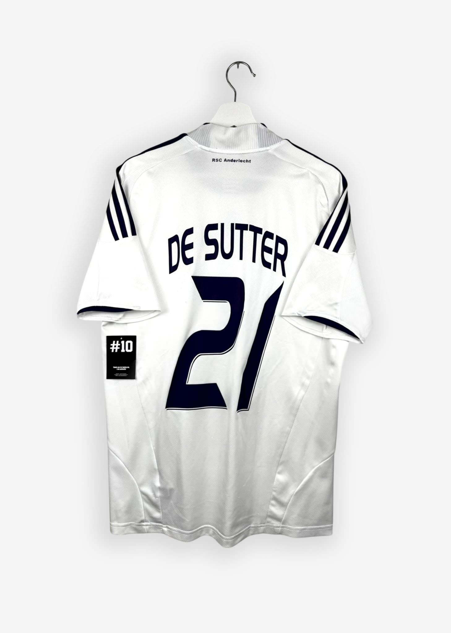RSC ANDERLECHT 2009/10 HOME SHIRT - #21 DE SUTTER (SIZE L)