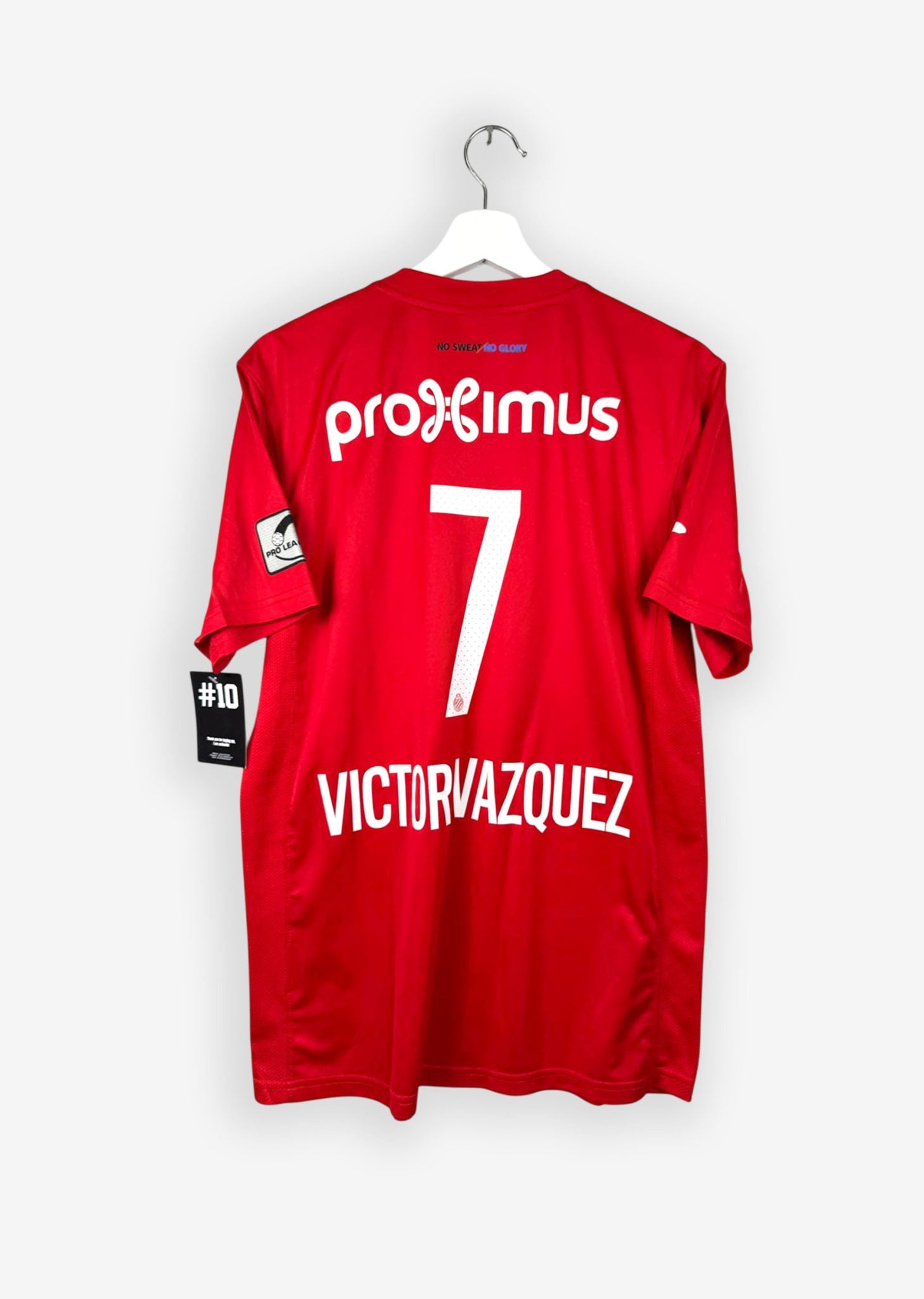 CLUB BRUGGE 2015/16 AWAY SHIRT - MATCHWORN/ISSUED #7 VICTOR VAZQUEZ (SIZE M)