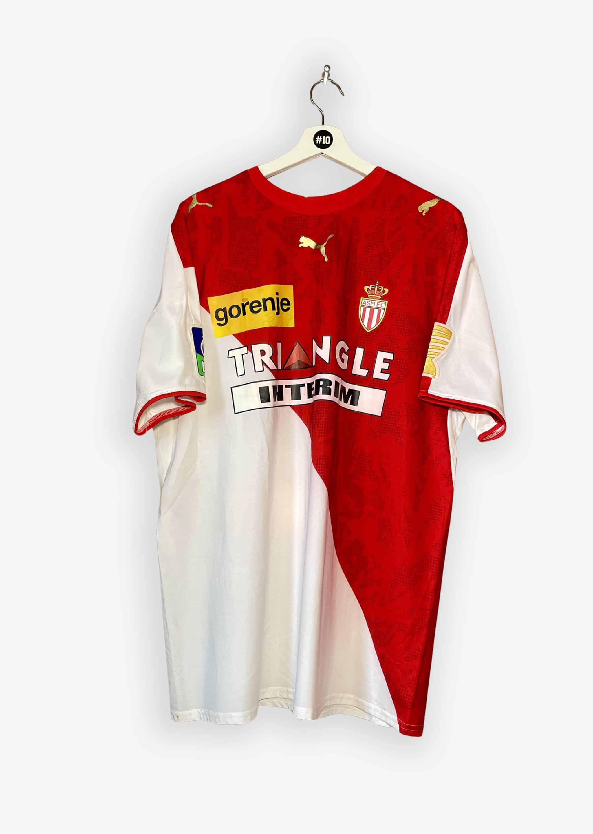 AS MONACO 2007/08 HOME SHIRT – MATCHWORN/ISSUED COUPE DE FRANCE #9 KOLLER (SIZE XXL)
