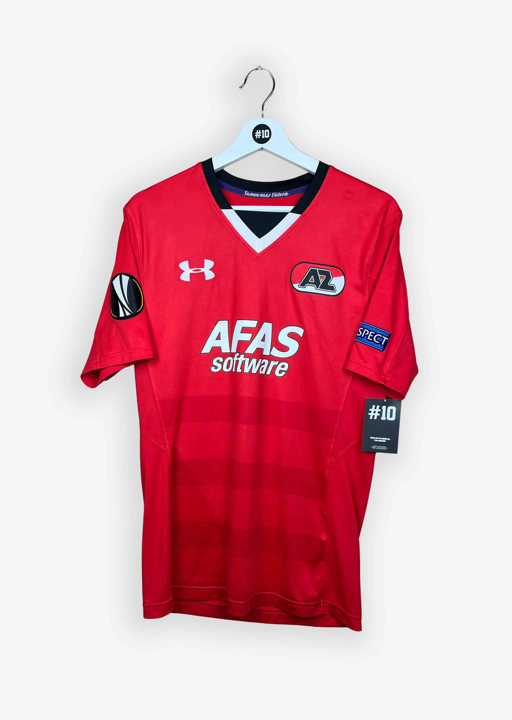 AZ 2016/17 HOME SHIRT - MATCHWORN/ISSUED UEFA CUP #23 LUCKASSEN (SIZE M)