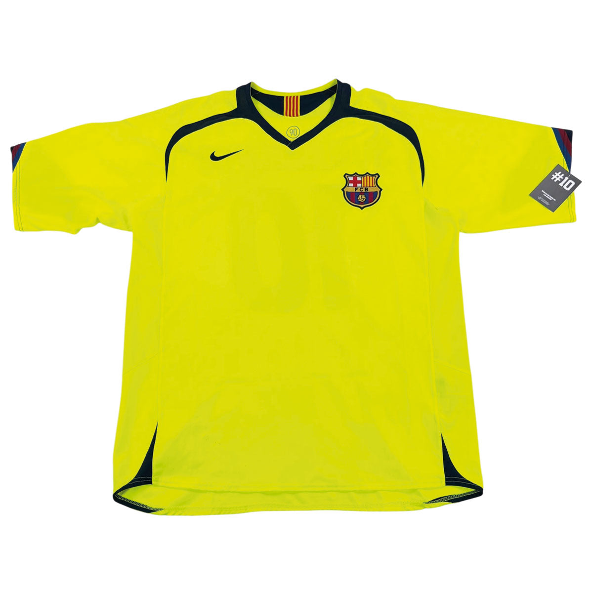 FC BARCELONA 2005/06 AWAY SHIRT – #10 RONALDINHO (SIZE XL)
