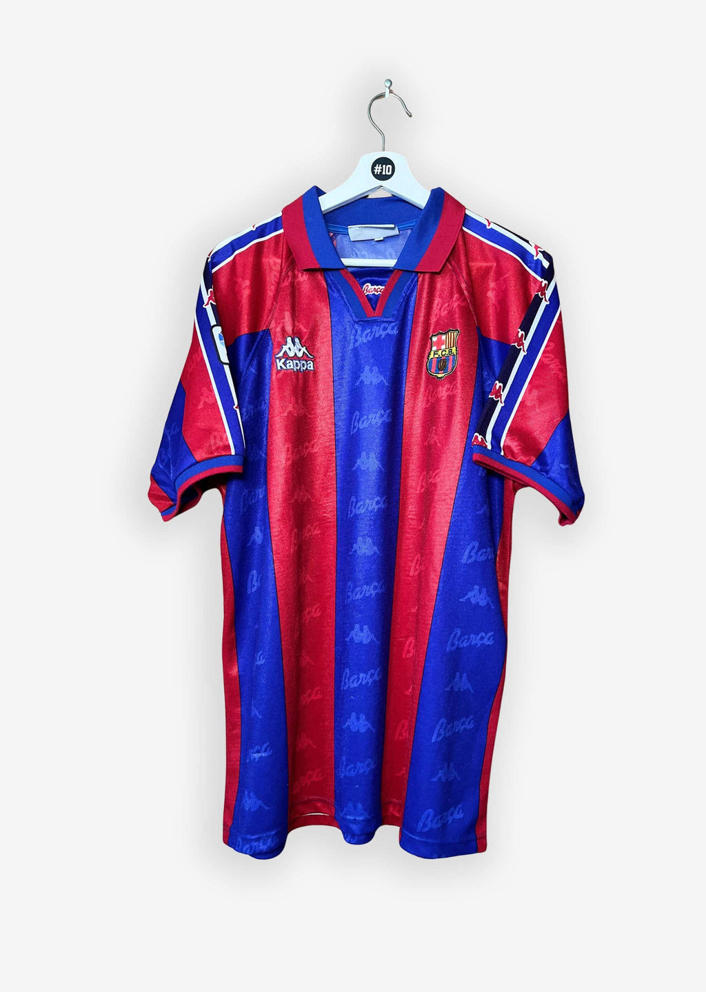 FC BARCELONA 1996/97 HOME SHIRT - PLAYER ISSUE #10 GIOVANNI (SIZE XL)