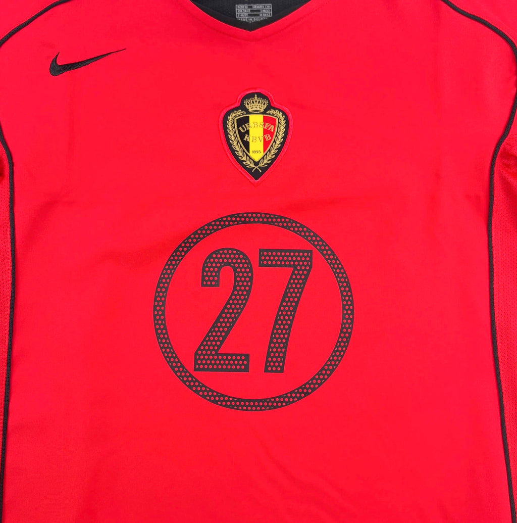 BELGIUM 2004/2005 HOME SHIRT - #27 KOMPANY (SIZE M) NWT