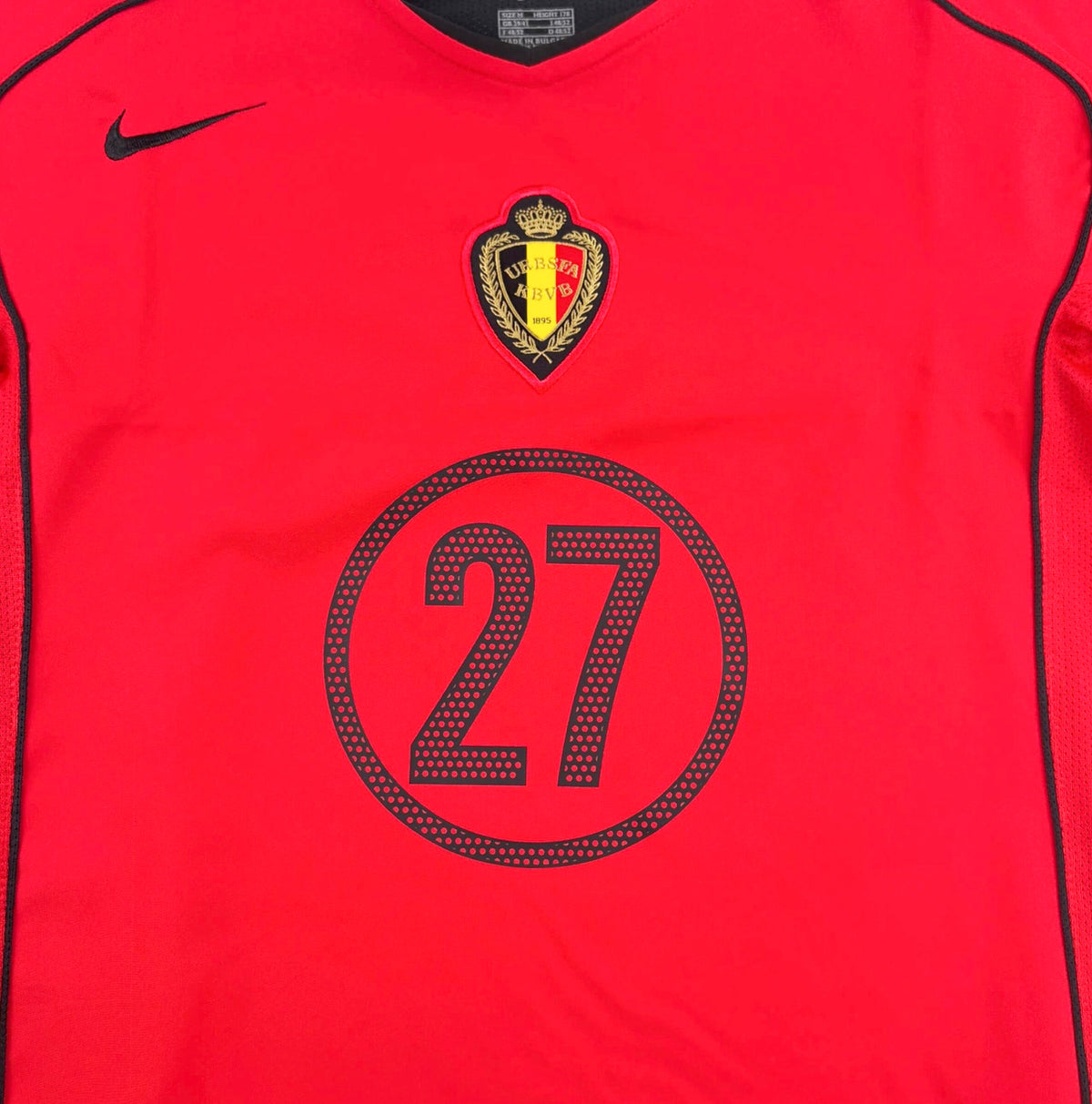 BELGIUM 2004/2005 HOME SHIRT - #27 KOMPANY (SIZE M) NWT