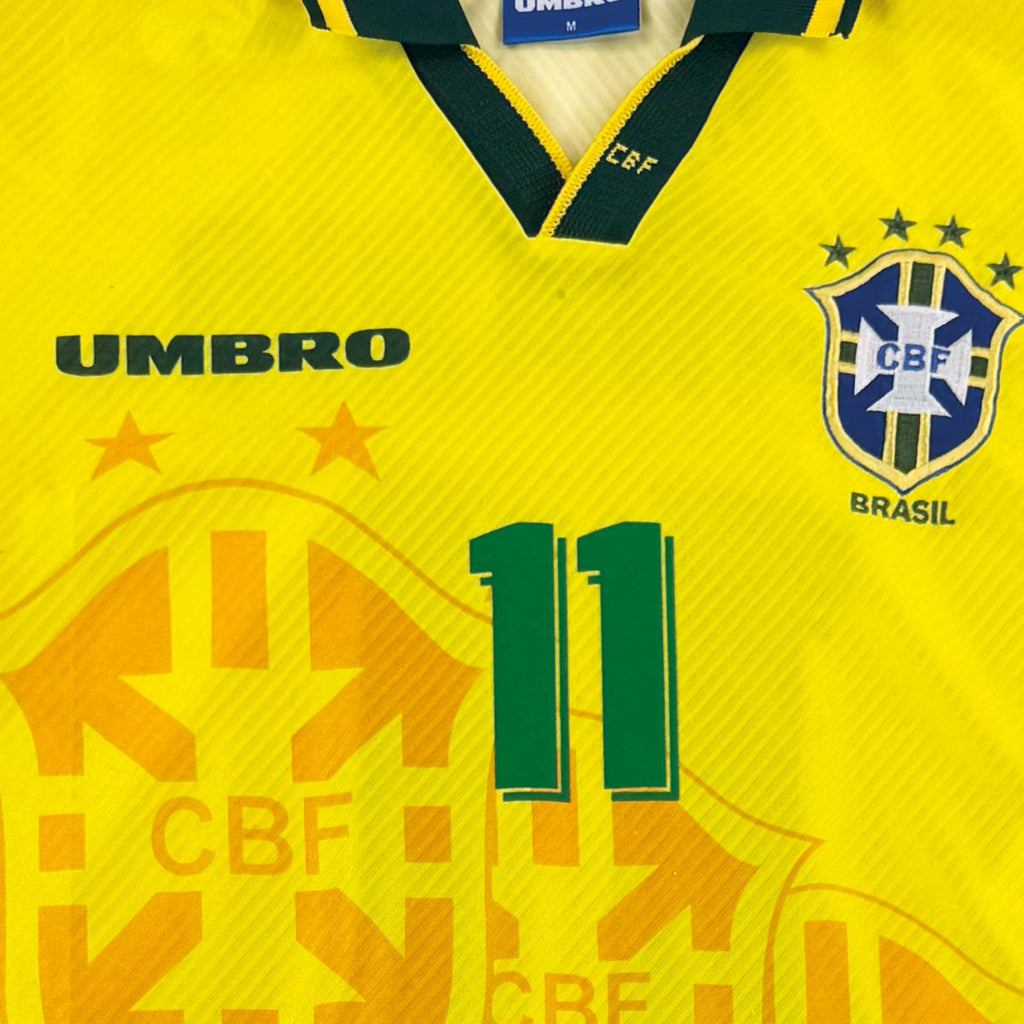 BRAZIL 1994/95 AWAY SHIRT - #11 ROMARIO (SIZE M)