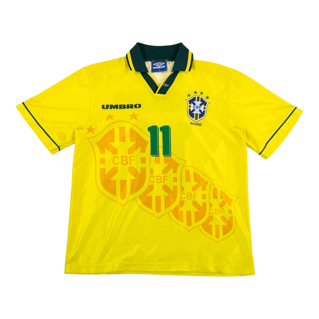 BRAZIL 1994/95 AWAY SHIRT - #11 ROMARIO (SIZE M)