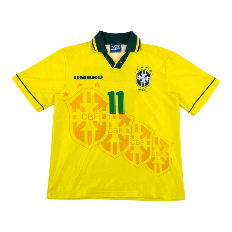 BRAZIL 1994/95 AWAY SHIRT - #11 ROMARIO (SIZE M)