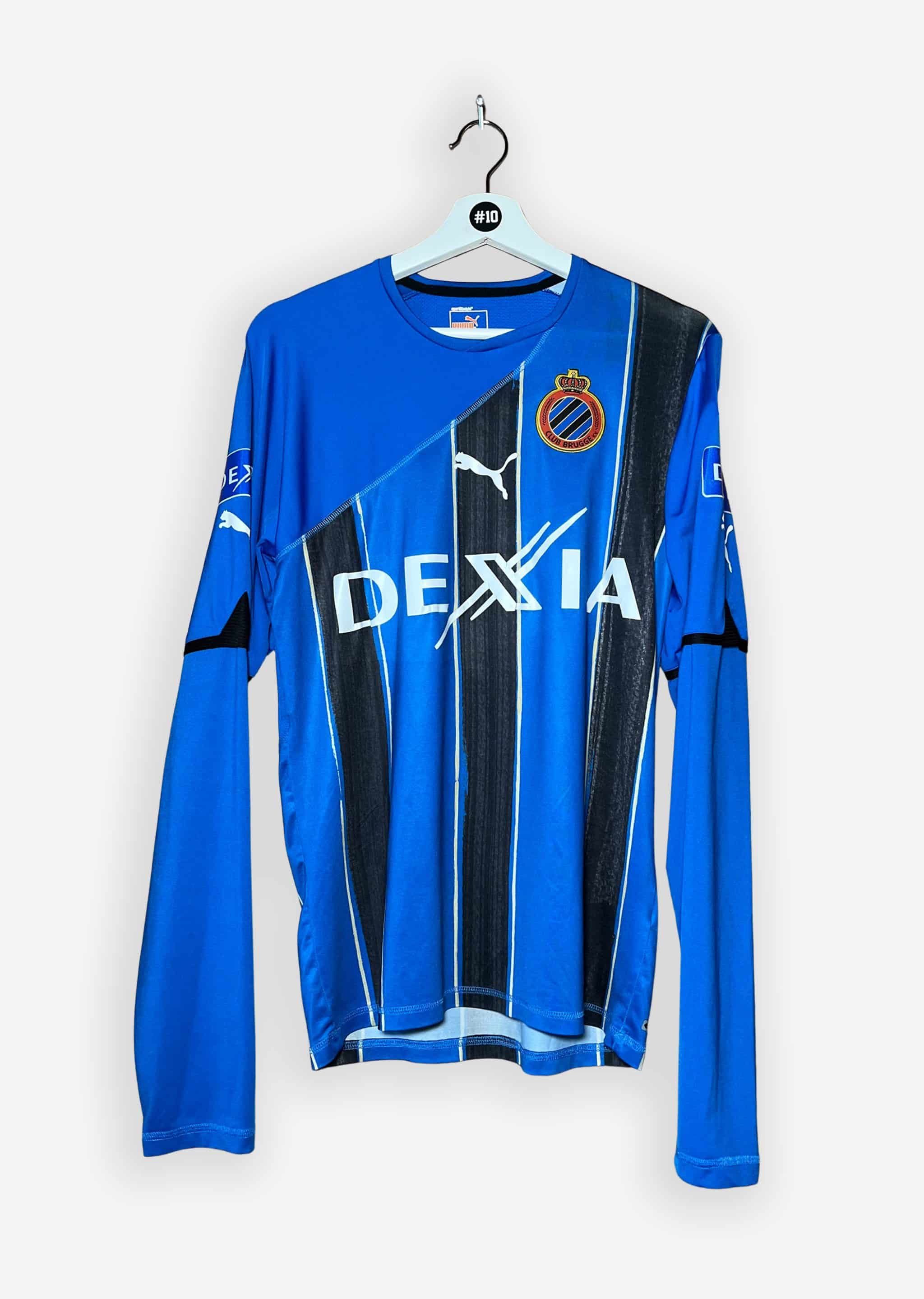 CLUB BRUGGE 2010/11 HOME SHIRT - MATCHWORN/ISSUED #17 CAMOZZATO (SIZE L)