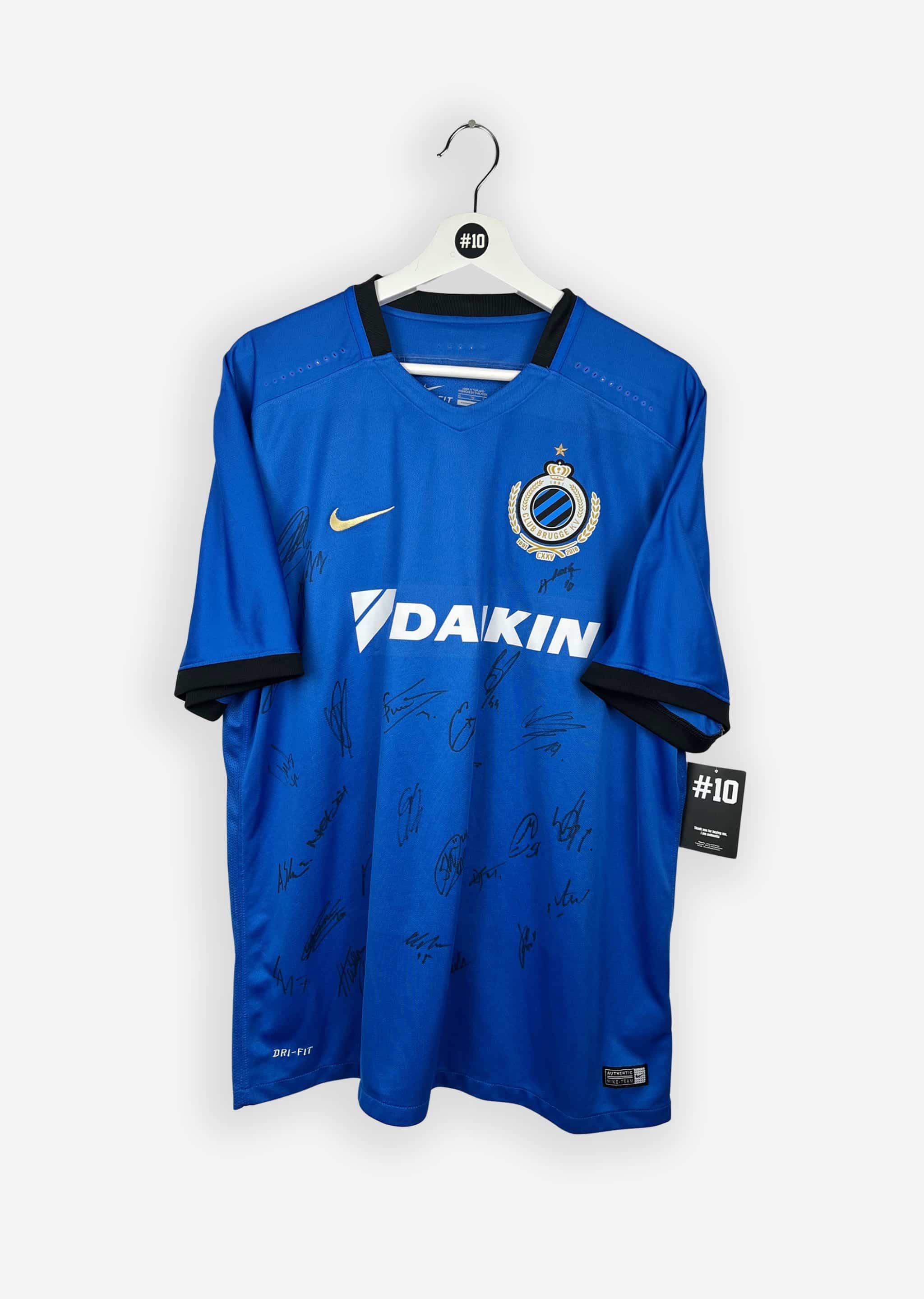 CLUB BRUGGE 2016/17 HOME SHIRT SIGNED (SIZE XL)