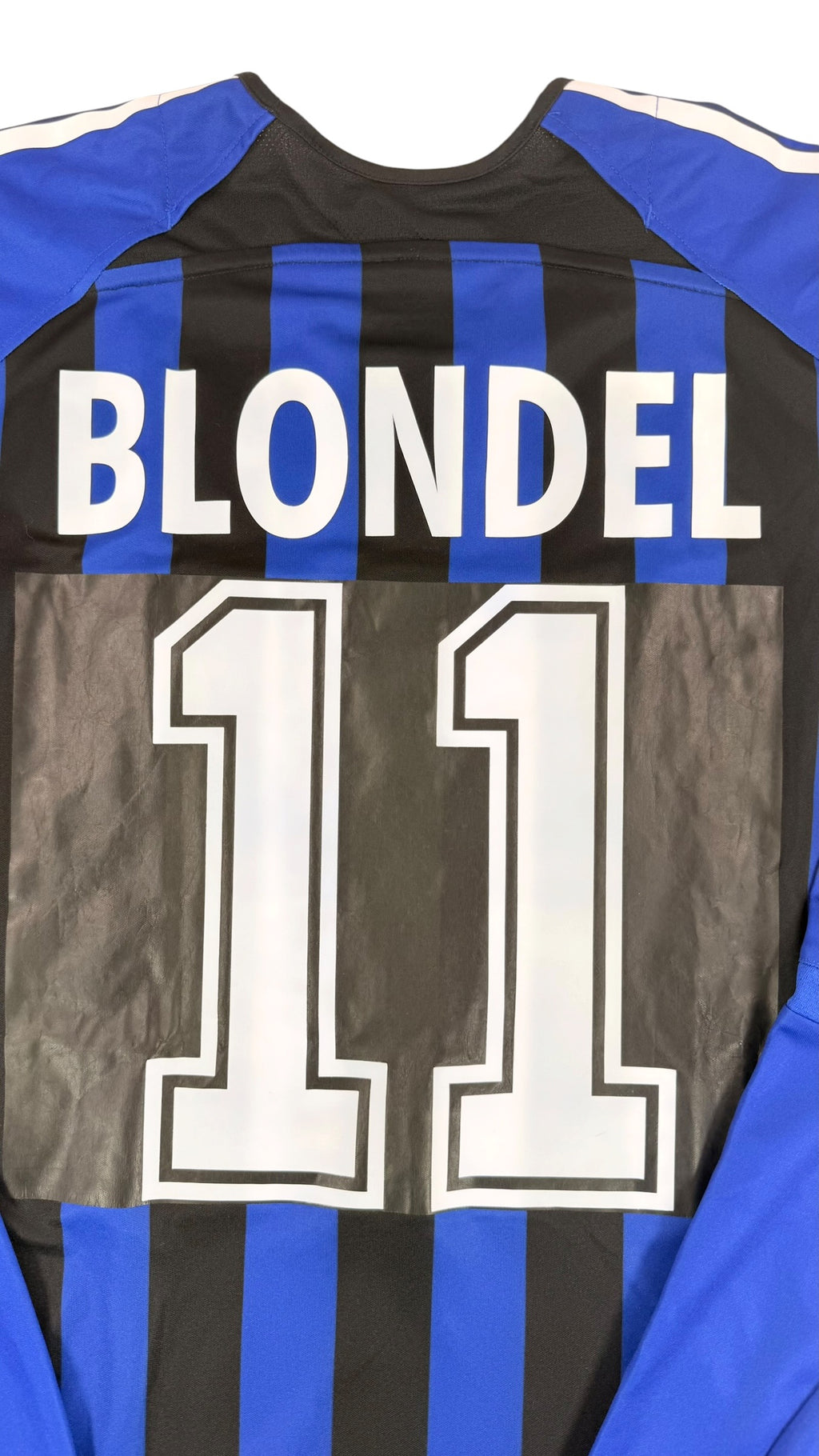CLUB BRUGGE 2005/06 HOME SHIRT L/S - MATCHWORN/ISSUED CHAMPIONS LEAGUE #11 BLONDEL (SIZE XL)