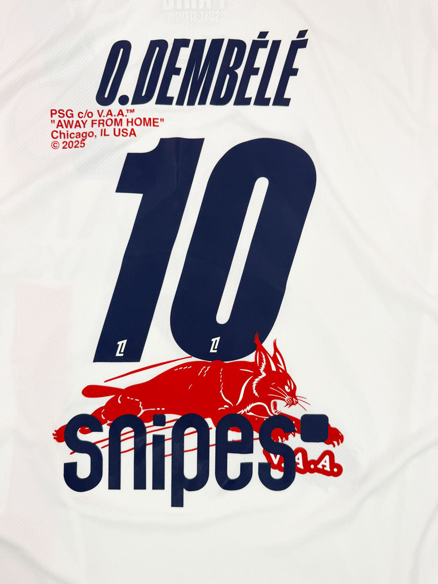 PARIS SAINT-GERMAN 2025/26 AWAY SHIRT X VIRGIL ABLOH - PLAYER ISSUE #10 DEMBELE (SIZE XXL)