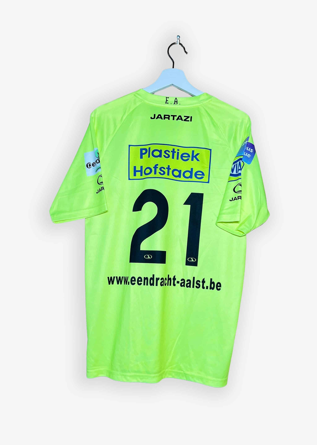 EENDRACHT AALST 2013/14 AWAY SHIRT - MATCHWORN/ISSUED #21 (SIZE L/XL)