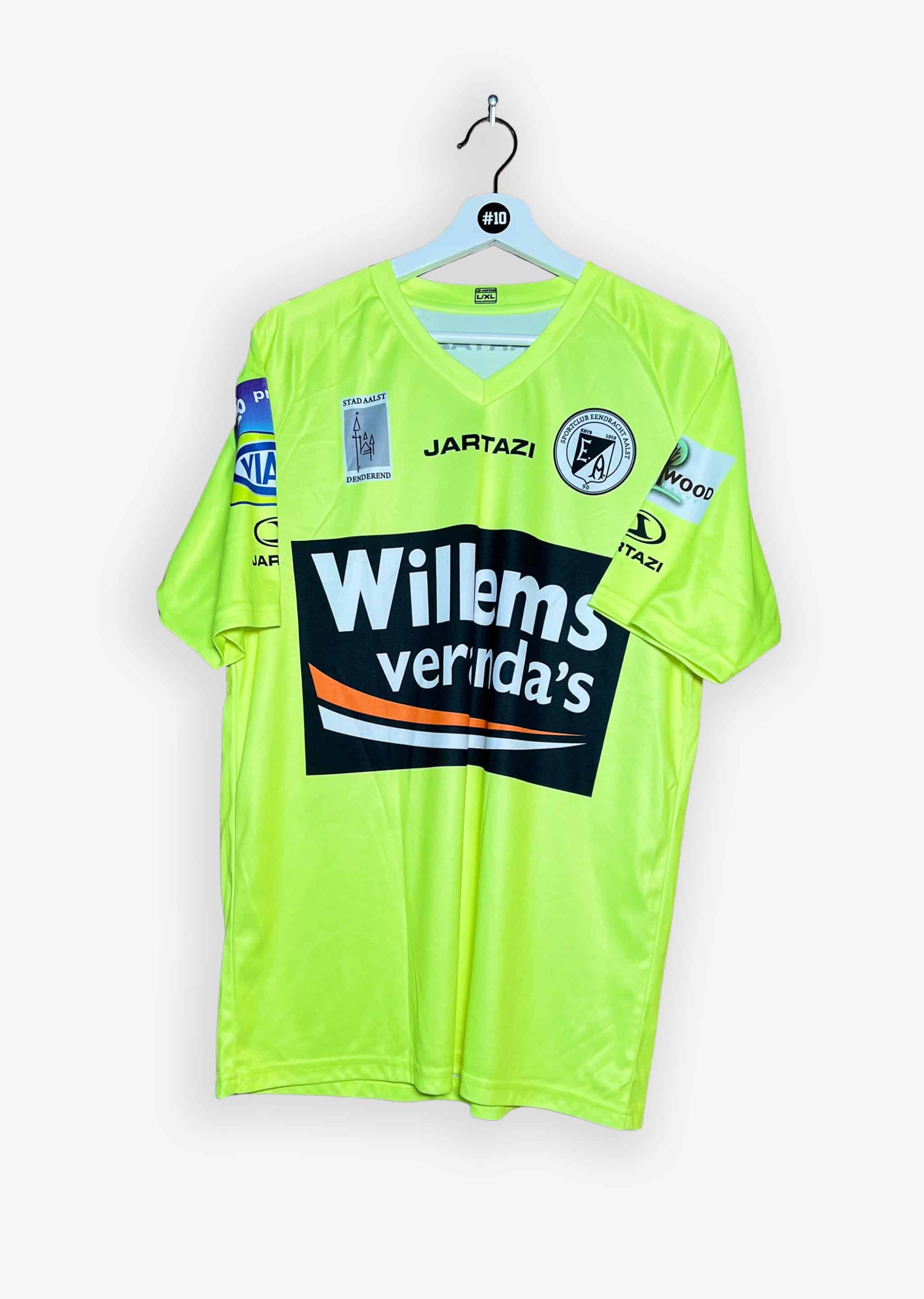 EENDRACHT AALST 2013/14 AWAY SHIRT - MATCHWORN/ISSUED #21 (SIZE L/XL)