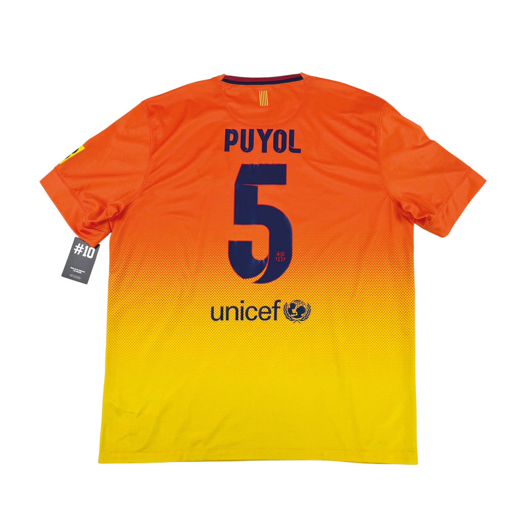 FC BARCELONA 2012/13 AWAY SHIRT - #5 PUYOL (SIZE XL)