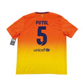 FC BARCELONA 2012/13 AWAY SHIRT - #5 PUYOL (SIZE XL)