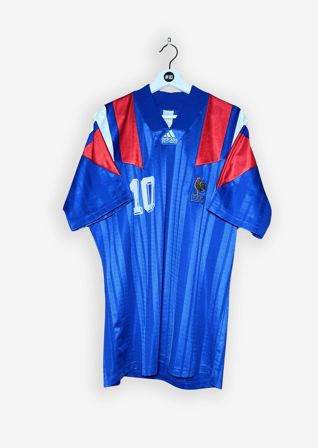 FRANCE 1992/94 HOME SHIRT - #10 HERNANDEZ (SIZE L)