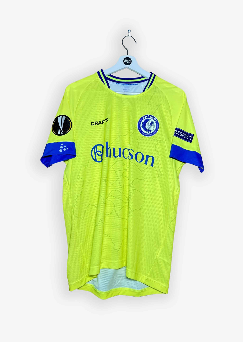 KAA GENT 2020/21 AWAY SHIRT  VS BELGRADO – MATCHWORN/ ISSUED #10 CHAKVETADZE (SIZE L)