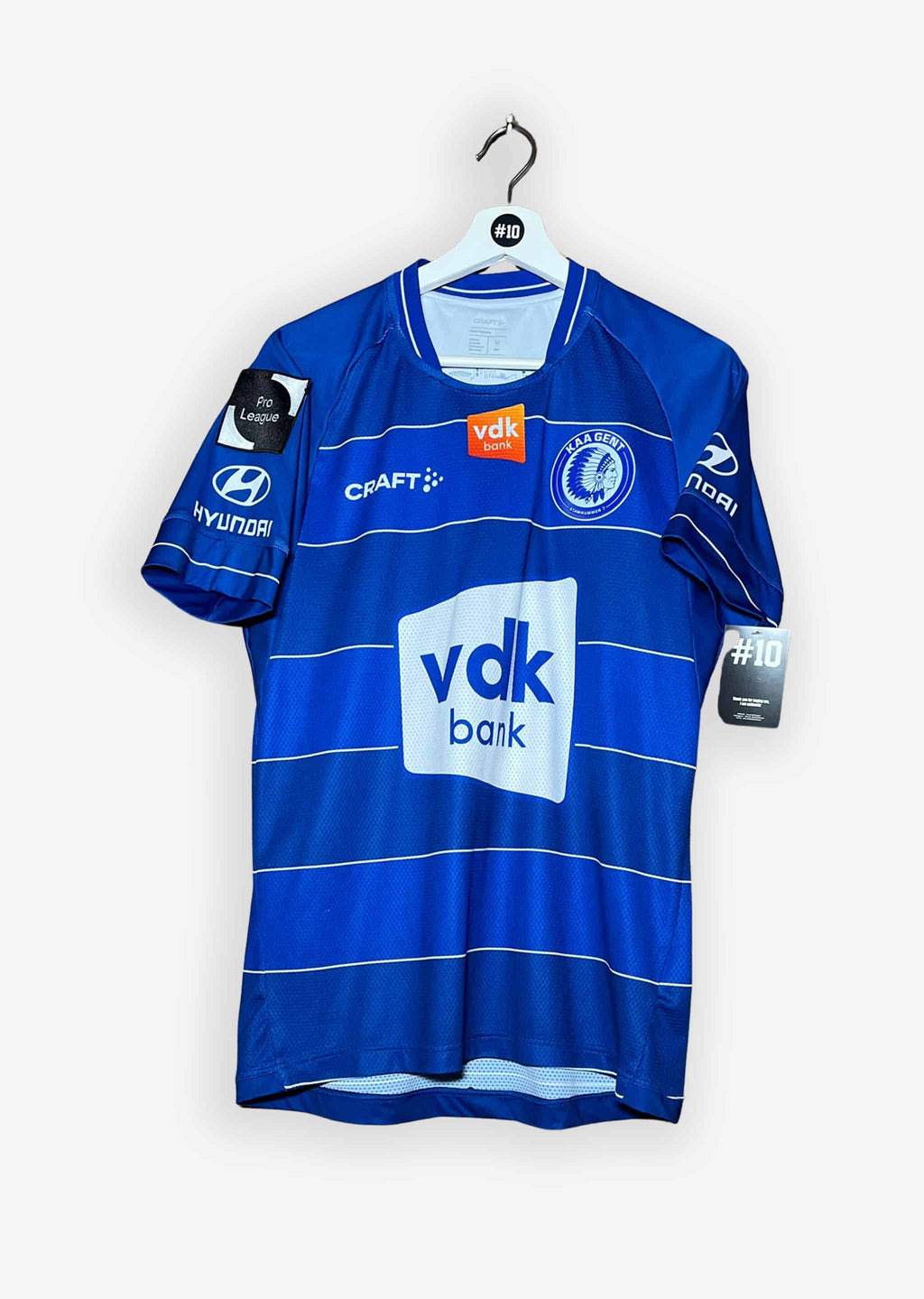 KAA GENT 2021/22 HOME SHIRT - MATCHWORN/ISSUED OKUMU (SIZE M)