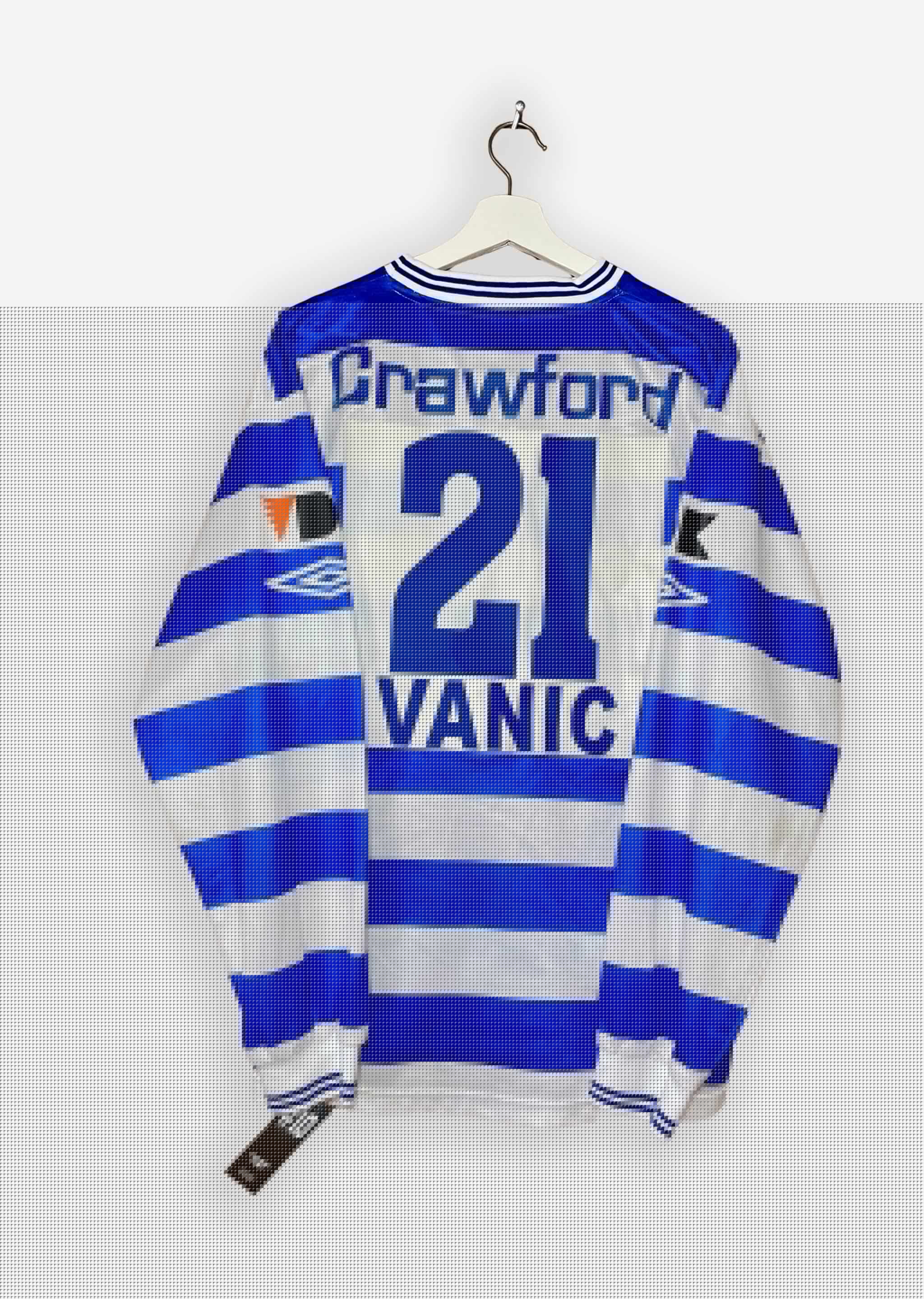 KAA GENT 2001/02 HOME SHIRT - MATCHWORN/ISSUED #21 VANIC (SIZE XL)