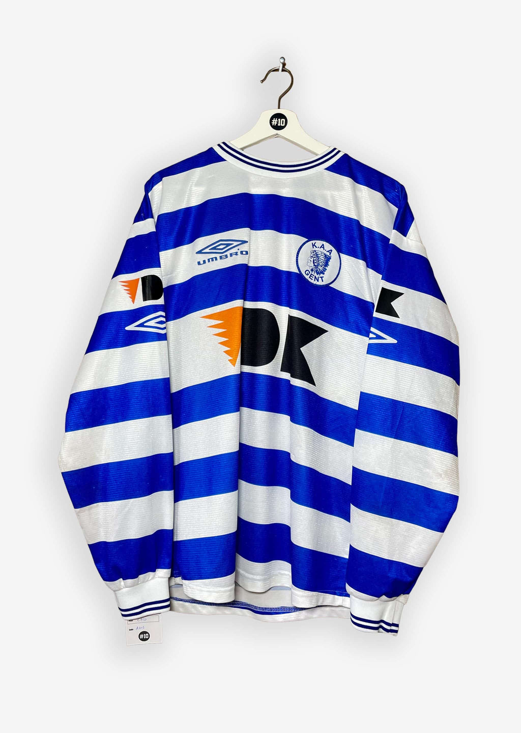 KAA GENT 2001/02 HOME SHIRT - MATCHWORN/ISSUED #21 VANIC (SIZE XL)