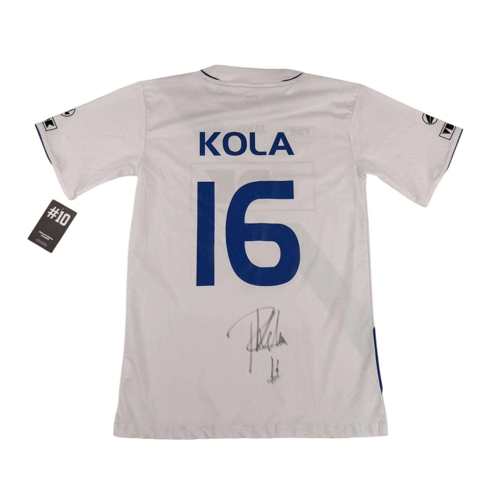 KAA GENT 2012/13 HOME SHIRT - SIGNED #16 KOLA (SIZE 176)