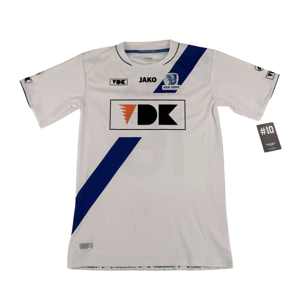 KAA GENT 2012/13 HOME SHIRT - SIGNED #16 KOLA (SIZE 176)