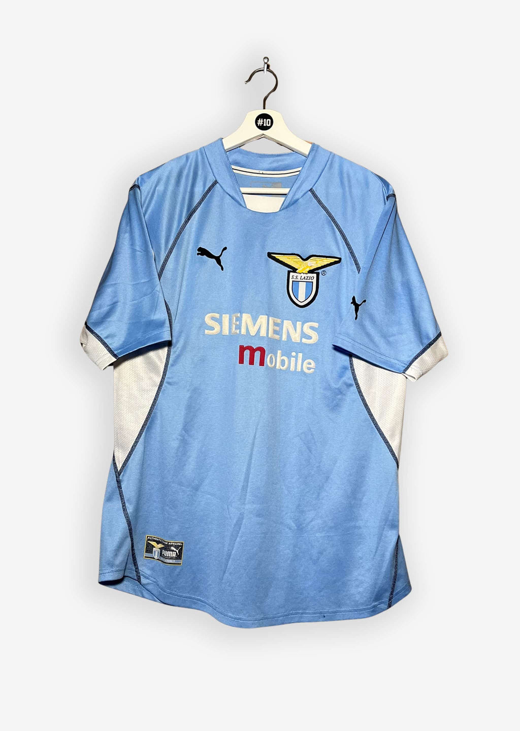 LAZIO ROMA 2000/01 HOME SHIRT - #14 SIMEONE (SIZE L)
