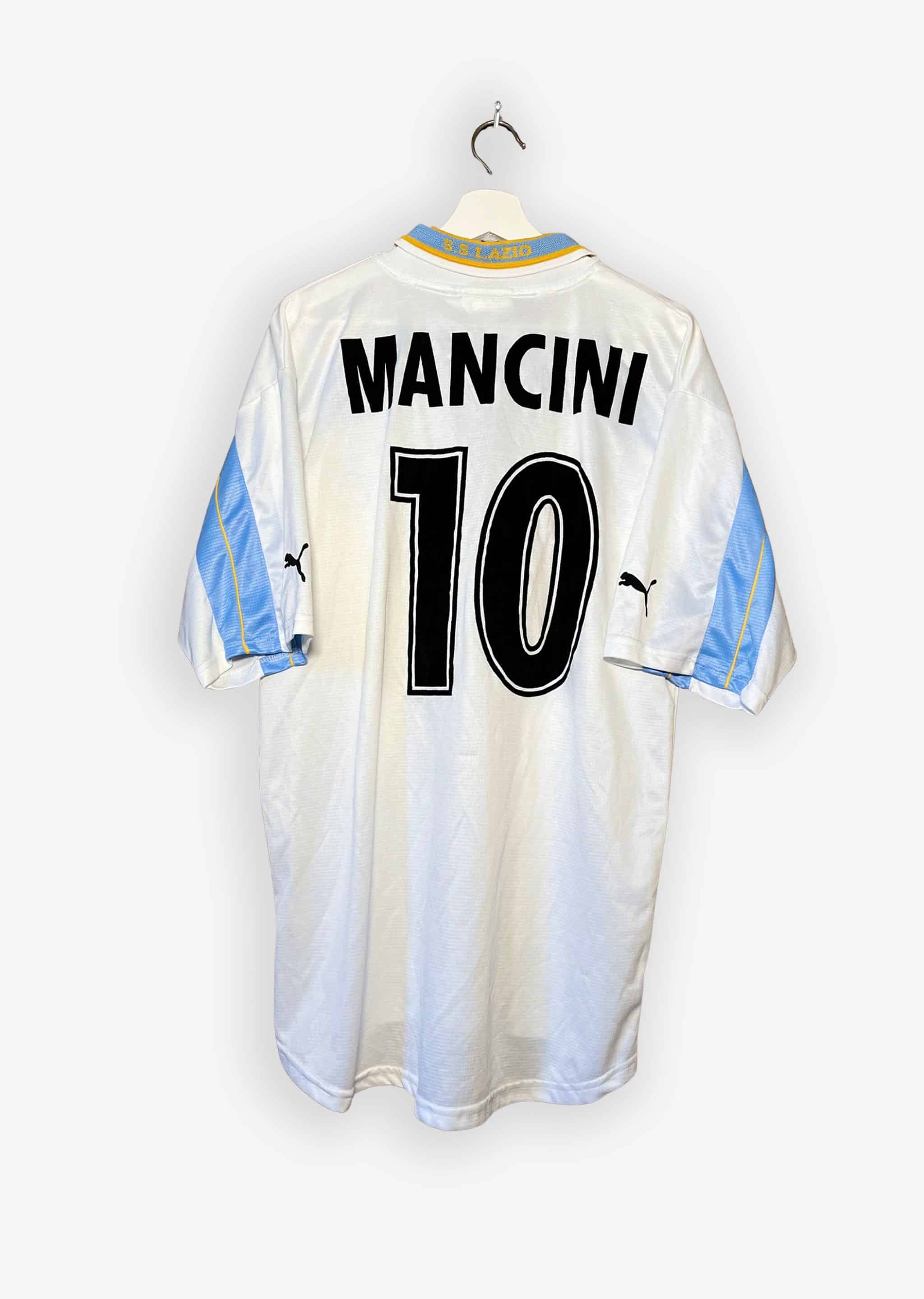 LAZIO ROMA 1999/00 AWAY SHIRT - #10 MANCINI (SIZE XL)