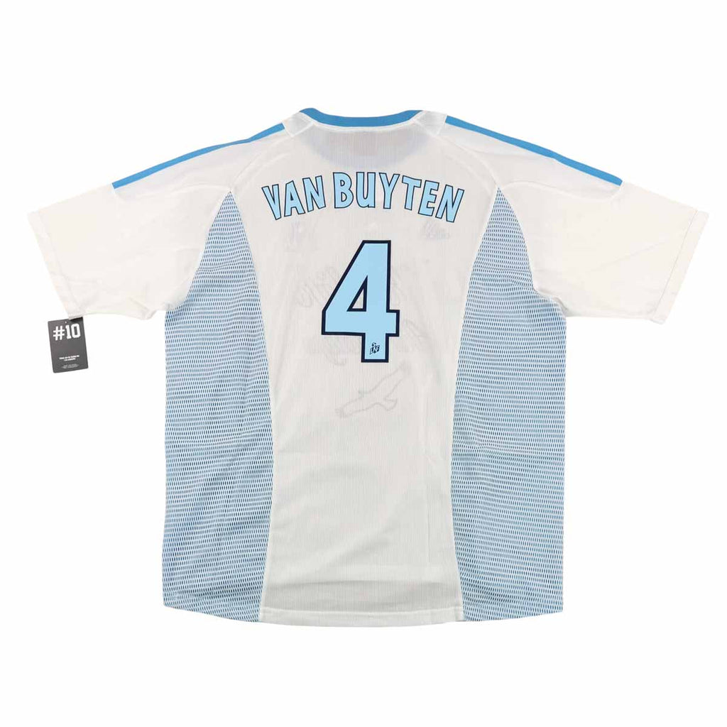 OLYMPIQUE MARSEILLE 2002/03 HOME SHIRT - #4 VAN BUYTEN (SIZE XL)