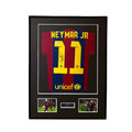 FC BARCELONA 2014/15 HOME SHIRT - #11 NEYMAR SIGNED & FRAMED, BECKETT COA