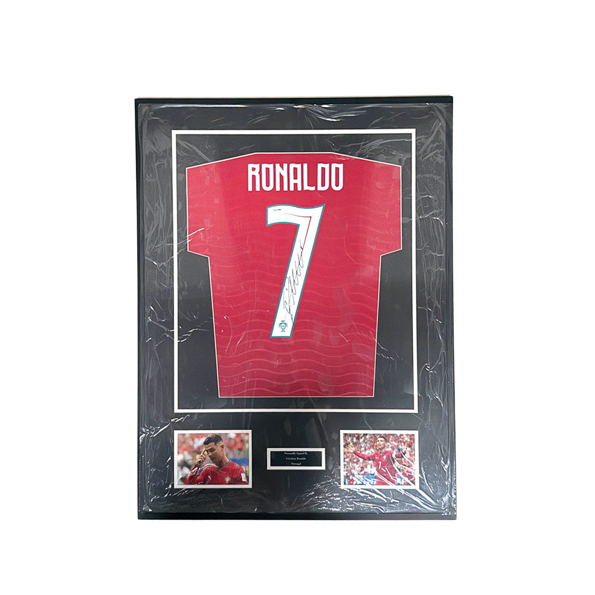 PORTUGAL 2026 HOME SHIRT - #7 RONALDO SIGNED & FRAMED, PSA COA INCL.