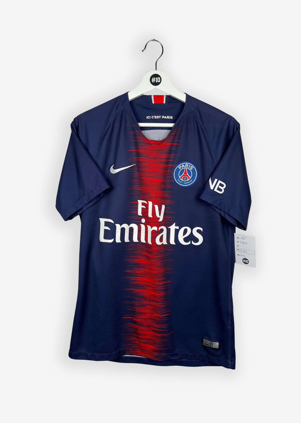 PARIS SAINT-GERMAIN 2018/19 HOME SHIRT - #10 NEYMAR JR (SIZE M)