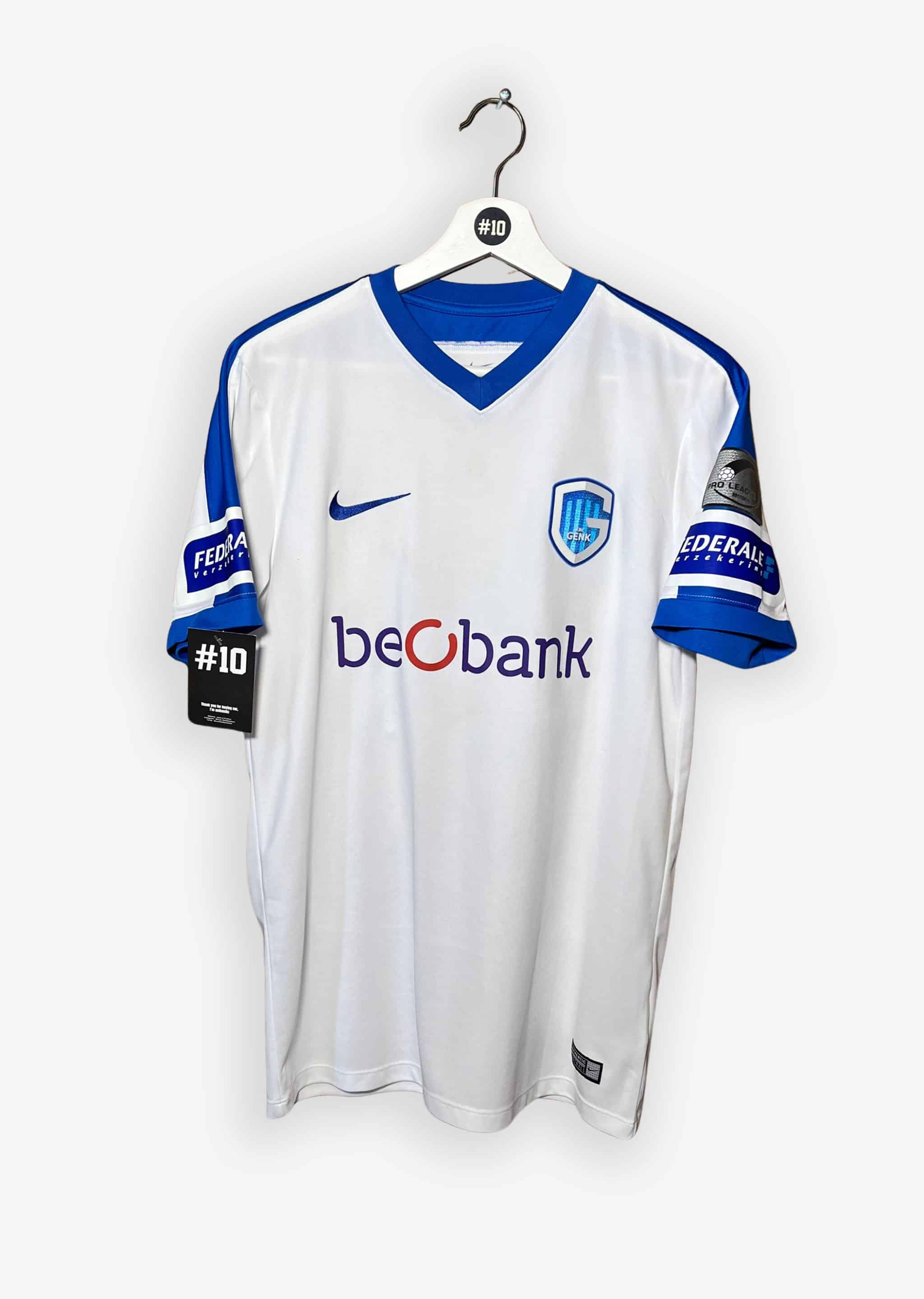 KRC GENK 2017/18 HOME SHIRT – MATCHWORN/ISSUED #24 POZUELO (SIZE M)