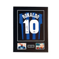 INTER 1997/98 HOME SHIRT - #10 RONALDO SIGNED & FRAMED BECKETT COA INCL.