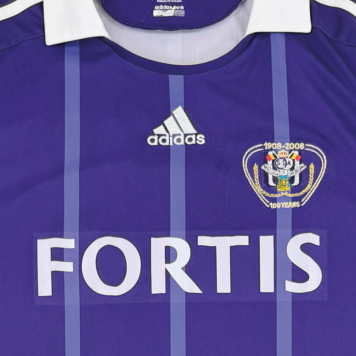 RSC ANDERLECHT 2007/08 AWAY SHIRT - #11 BOUSSOUFA (SIZE XXL)