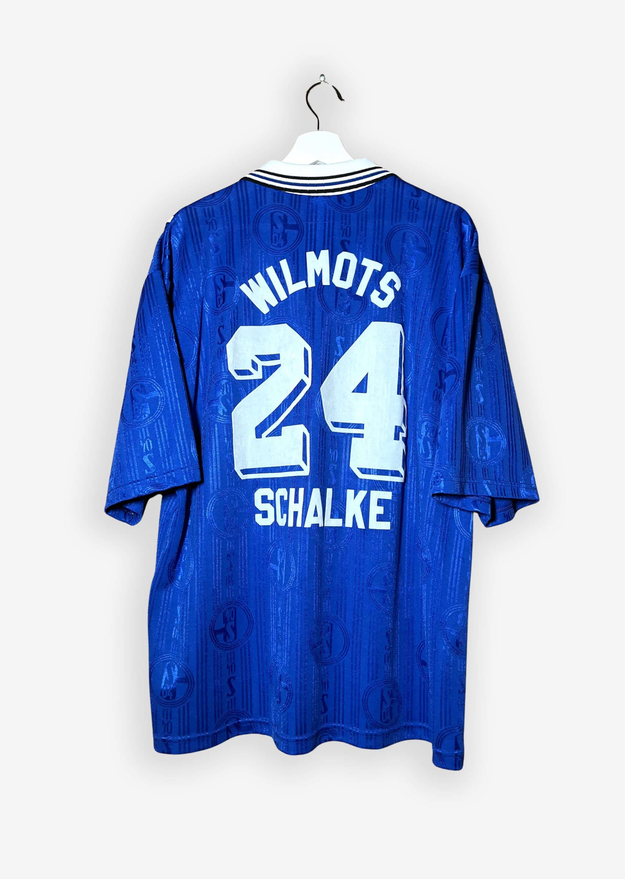 SCHALKE 04 1996/97 HOME SHIRT - #24 WILMOTS (SIZE XL)