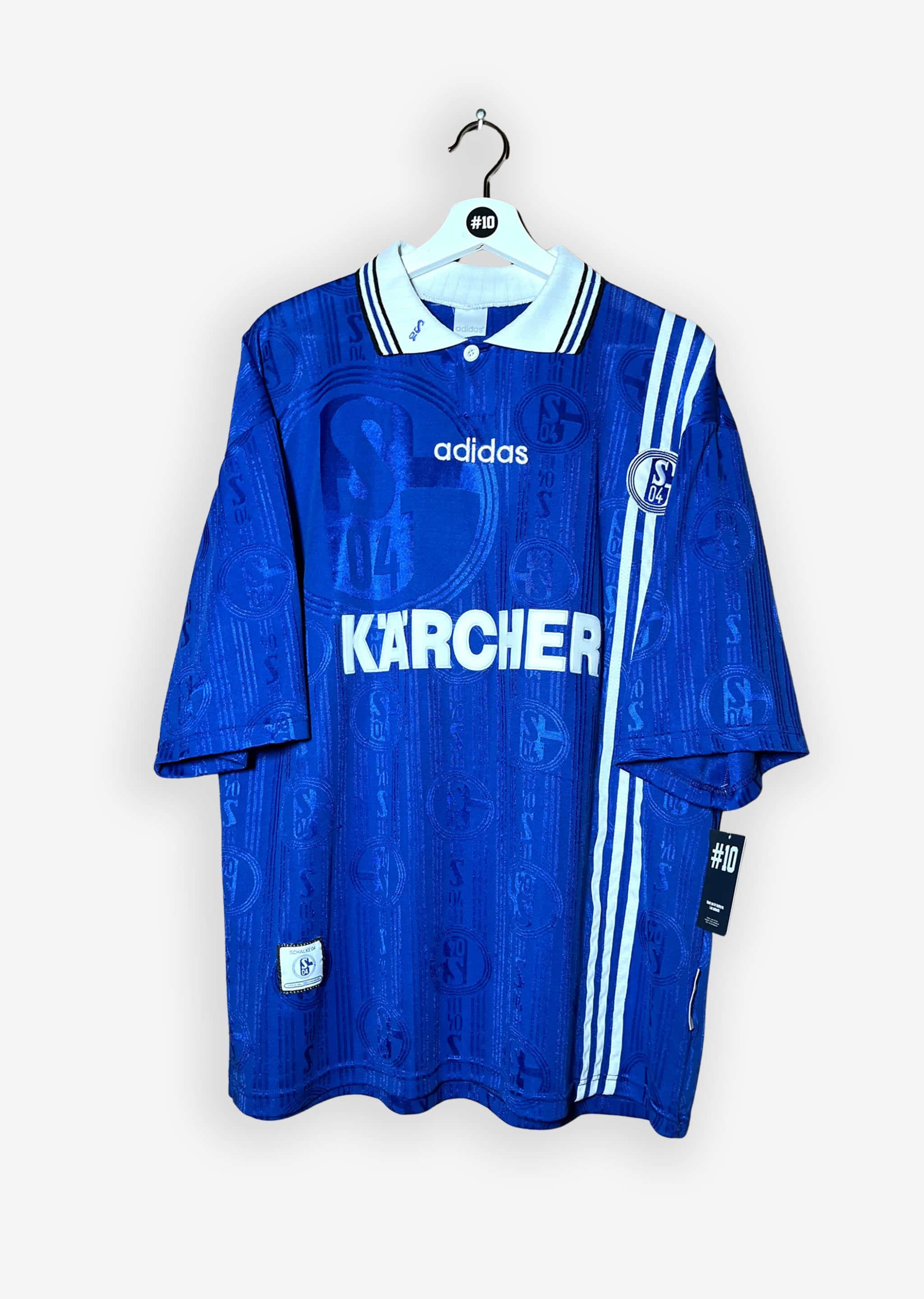 SCHALKE 04 1996/97 HOME SHIRT - #24 WILMOTS (SIZE XL)