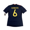 SPAIN 2010/11 AWAY SHIRT - #6 INIESTA (SIZE M)