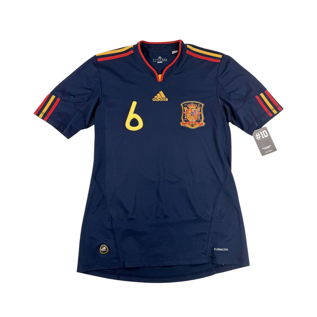 SPAIN 2010/11 AWAY SHIRT - #6 INIESTA (SIZE M)