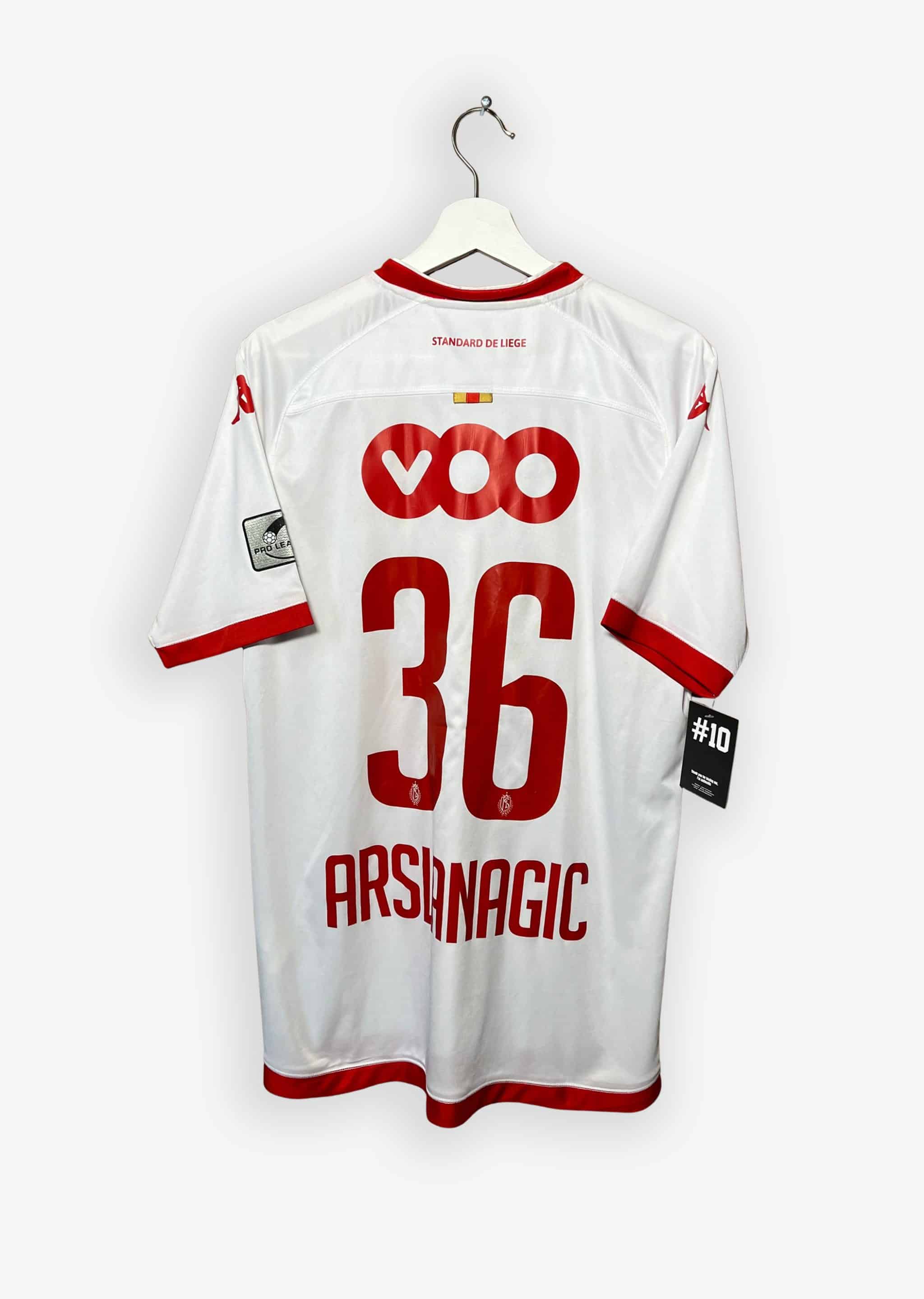 STANDARD DE LIÈGE 2015/16 AWAY SHIRT – MATCHWORN/ISSUED #36 ARSLANAGIC (SIZE XL)