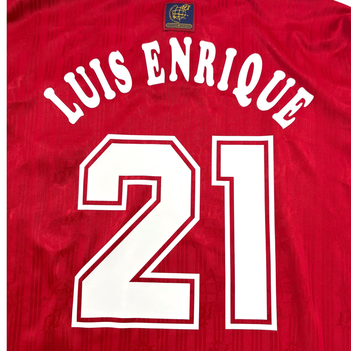 SPAIN 1996/98 HOME SHIRT - #21 LUIS ENRIQUE (SIZE XL)