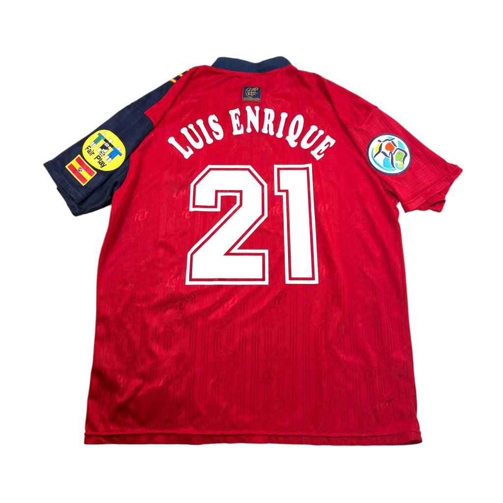 SPAIN 1996/98 HOME SHIRT - #21 LUIS ENRIQUE (SIZE XL)