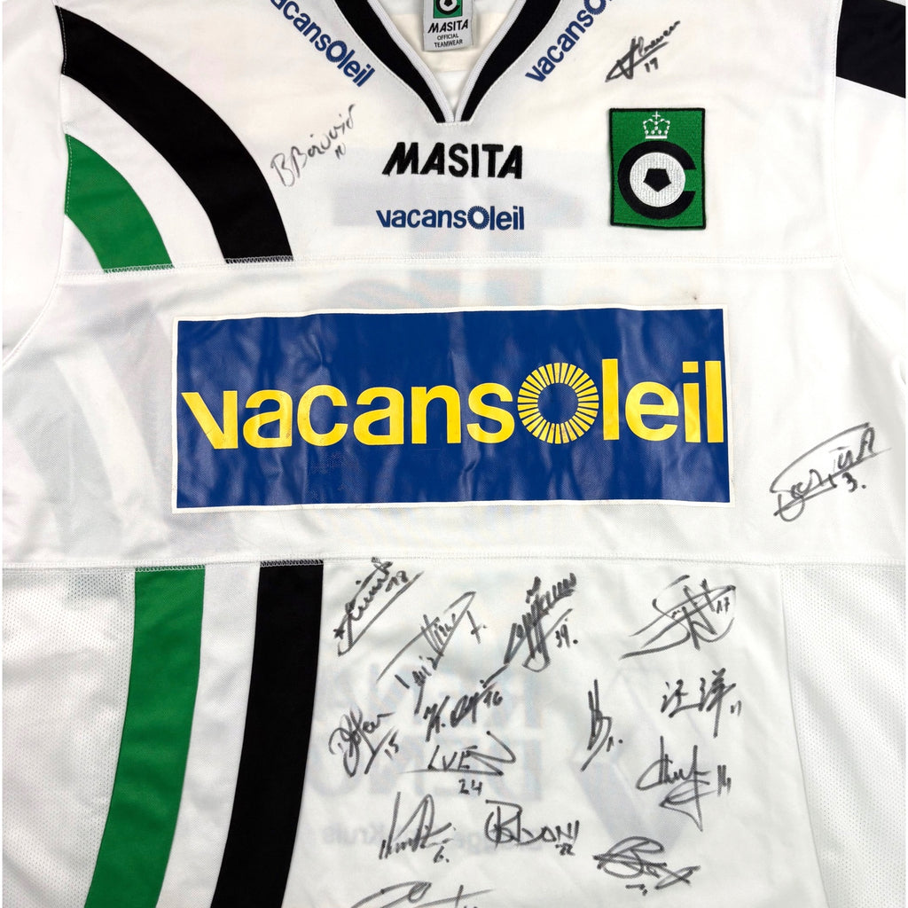 CERCLE BRUGGE 2008/10 AWAY SHIRT - MATCHWORN/ISSUED SIGNED #15 (SIZE XL)