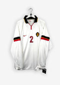 BELGIUM 1999/00 AWAY SHIRT - MATCHWORN/ISSUED #2 DEFLANDRE (SIZE XL)
