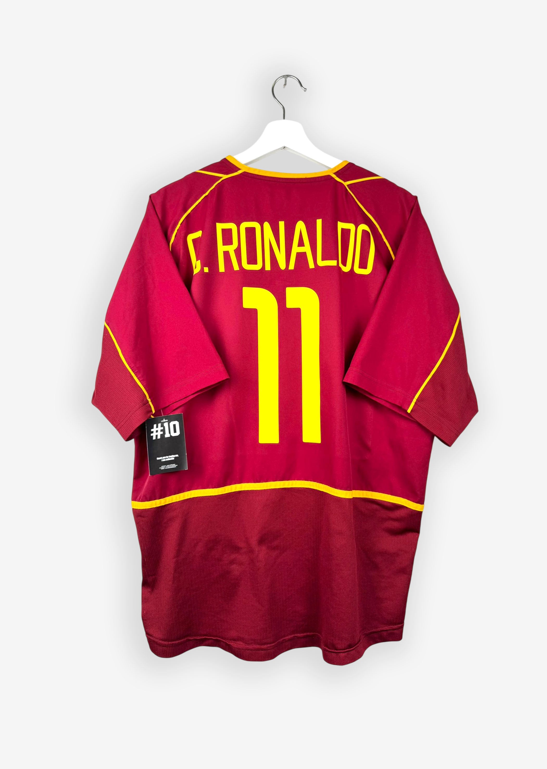 PORTUGAL 2002/03 HOME SHIRT - #11 RONALDO (SIZE L)